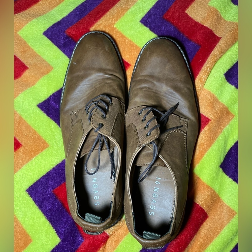 Seven 91 brown leather dress shoes